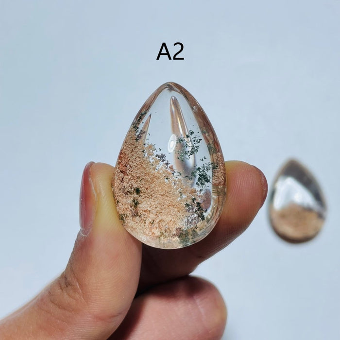 Pink Garden Quartz Teardrop DIY Pendant Jewelry Making