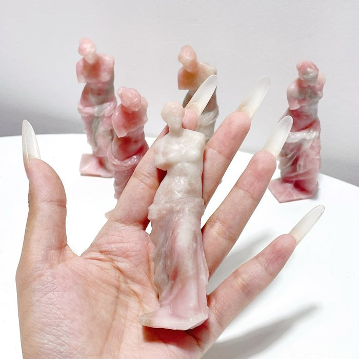 Pink Opal Venus De Milo Carving Wholesale