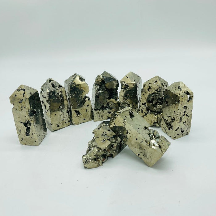 Polished Gold Pyrite Specimen Tower Wholesale