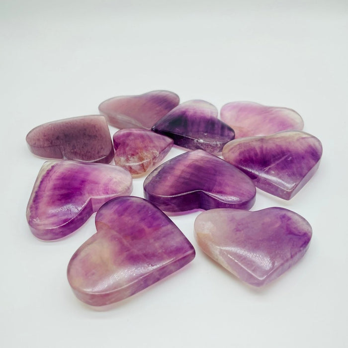 Purple Fluorite Heart Crystal Wholesale