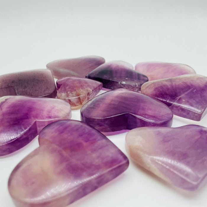 Purple Fluorite Heart Crystal Wholesale