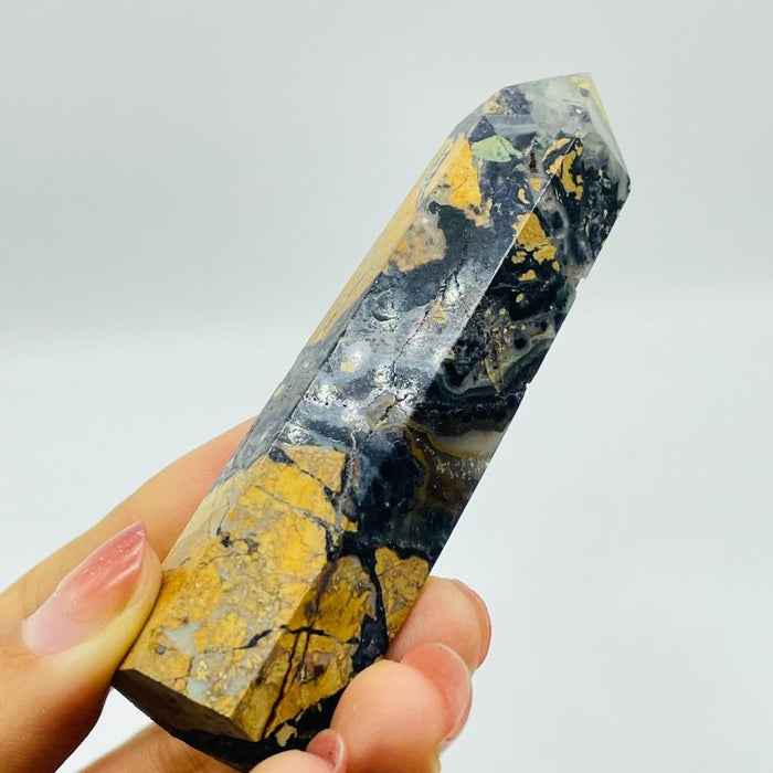 Purple Fluorite Mixed Marble Tower Wholesale