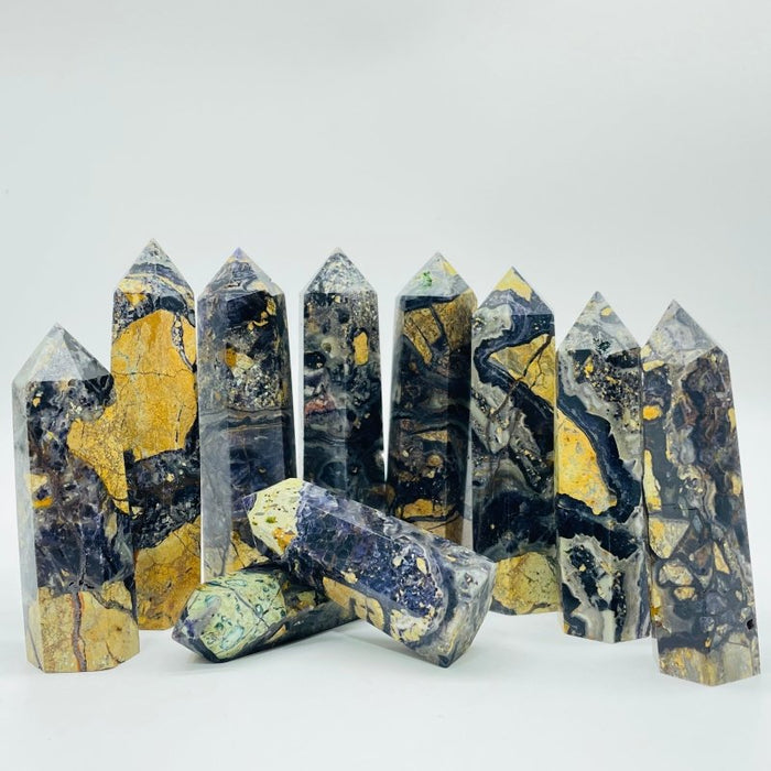 Purple Fluorite Mixed Marble Tower Wholesale