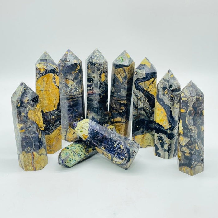 Purple Fluorite Mixed Marble Tower Wholesale
