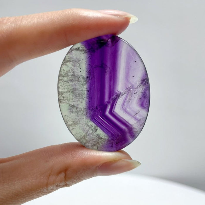 Purple Fluorite Worry Stone Wholesale