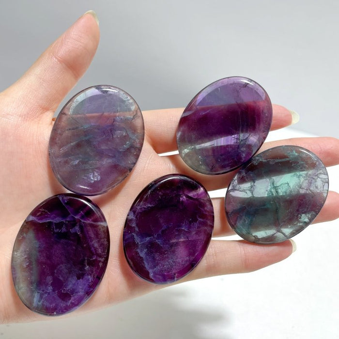 Purple Fluorite Worry Stone Wholesale