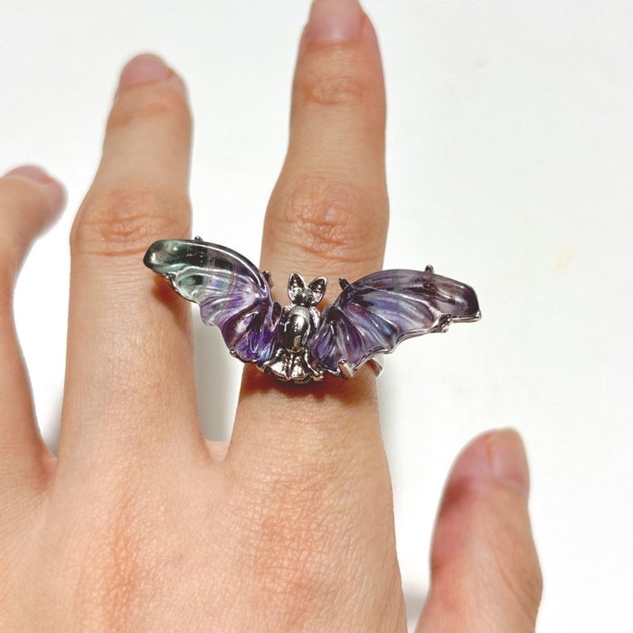 Rainbow Fluorite Bat Ring Wholesale