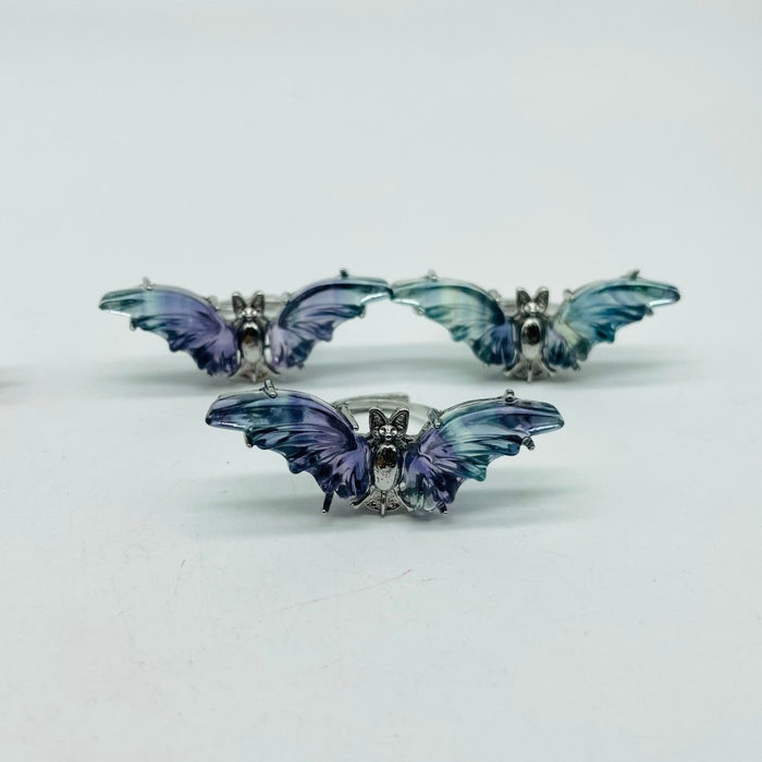 Rainbow Fluorite Bat Ring Wholesale