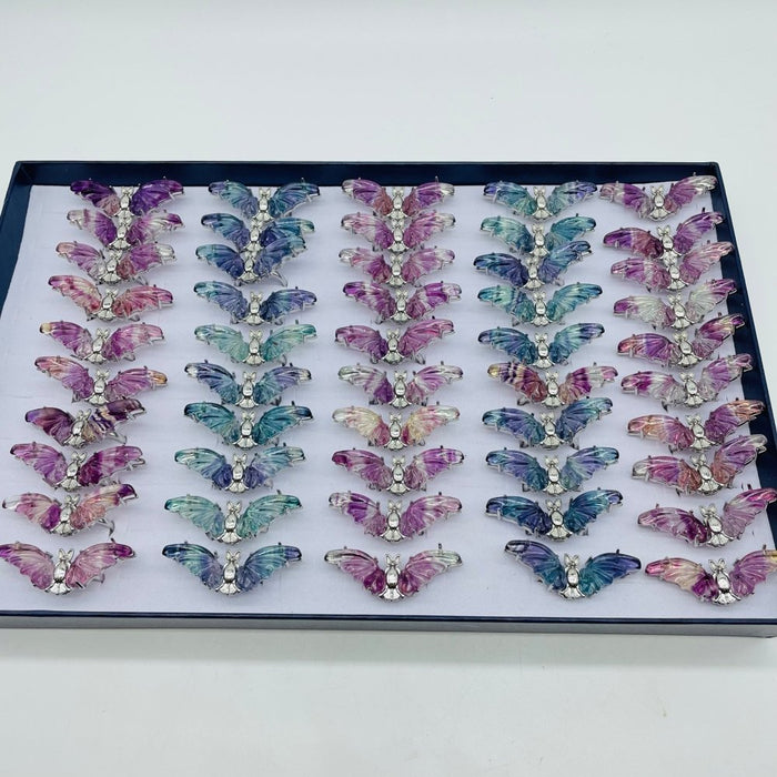 Rainbow Fluorite Bat Ring Wholesale