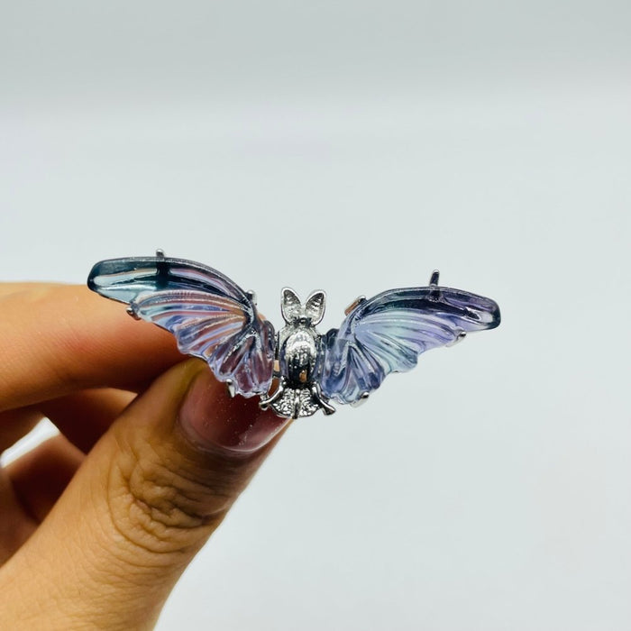 Rainbow Fluorite Bat Ring Wholesale