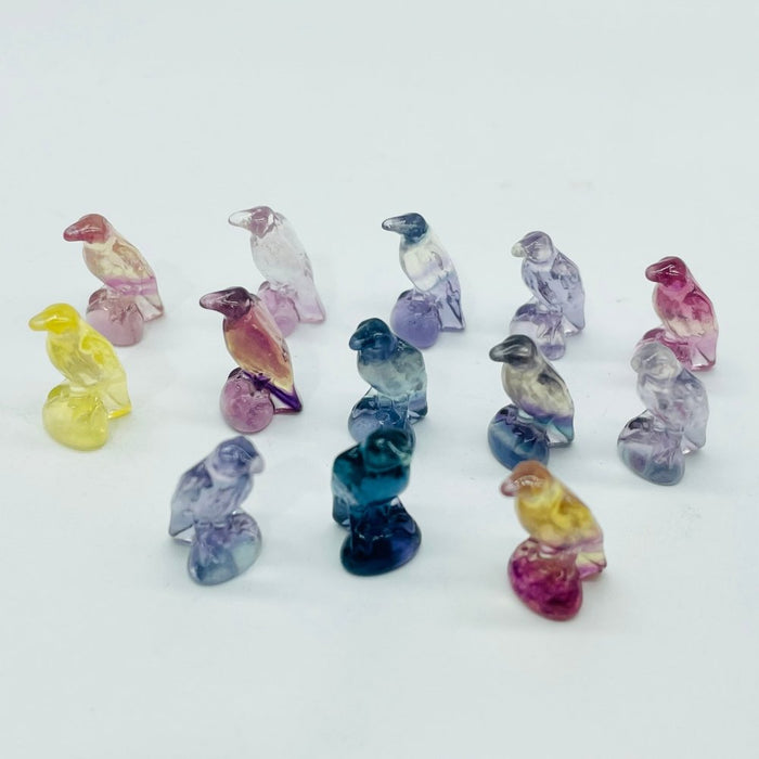 Rainbow Fluorite Crow Carving Crystals Wholesale