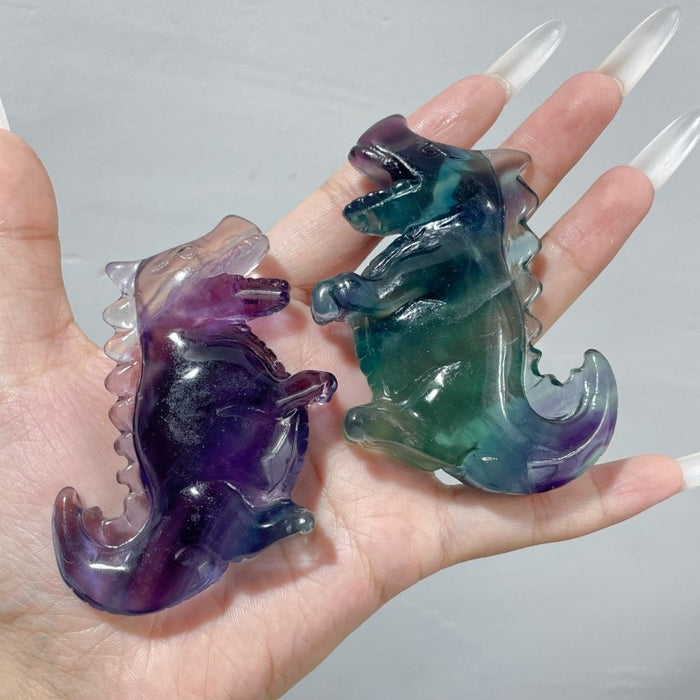 Rainbow Fluorite Dinosaur Carving Wholesale