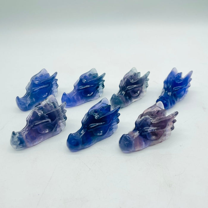 Rainbow Fluorite Dragon Head Carving Wholesale