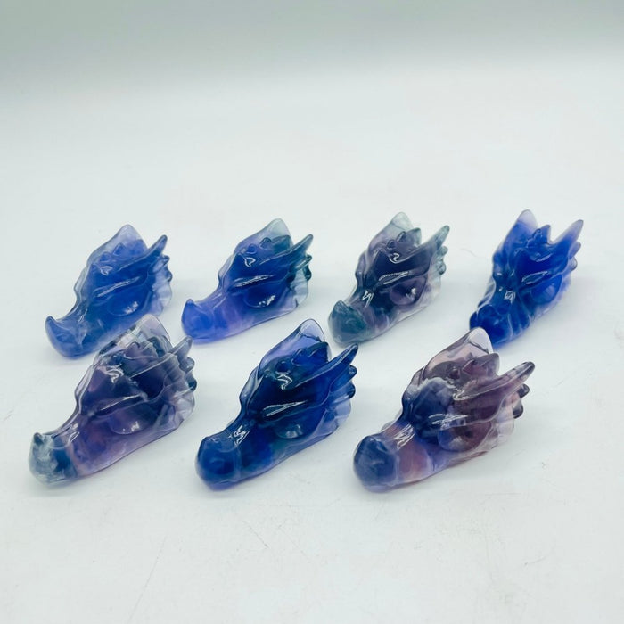 Rainbow Fluorite Dragon Head Carving Wholesale
