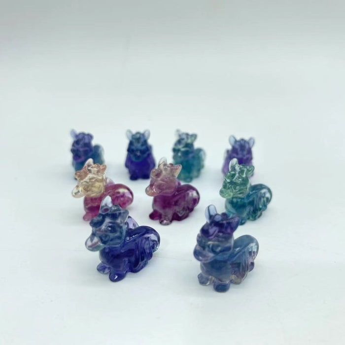 Rainbow Fluorite Flying Mini Dragon Wholesale