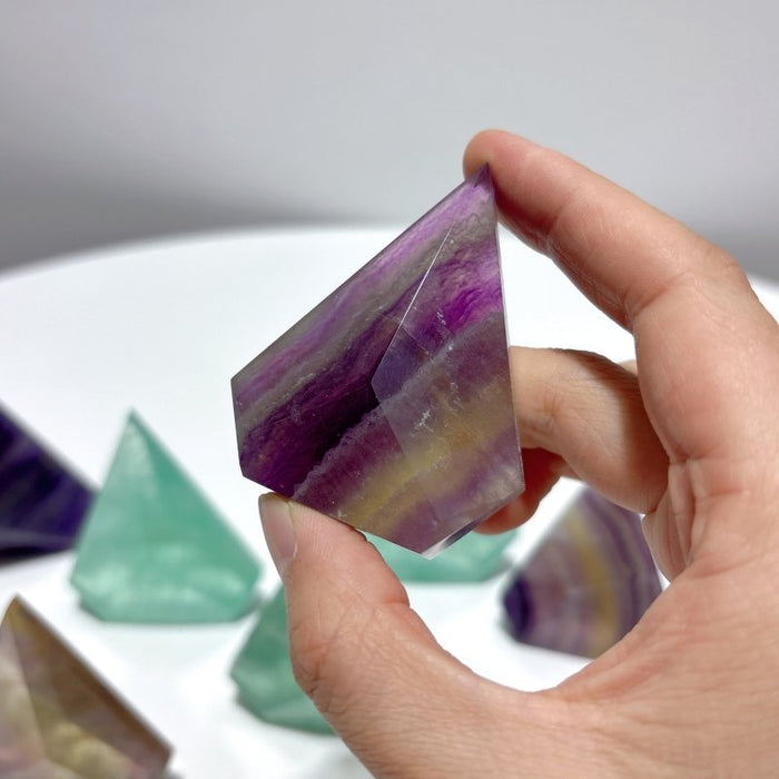 Rainbow Fluorite Geometric Arrow Head Shaped Wholesale