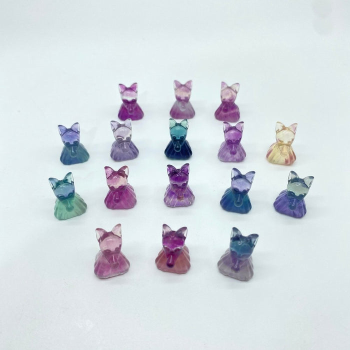 Rainbow Fluorite Ghost Dog Carving Crystal Wholesale