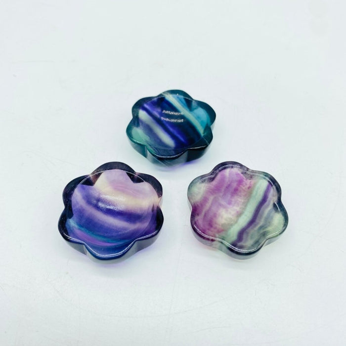 Rainbow Fluorite Heart Flower Moon Small Bowl Wholesale