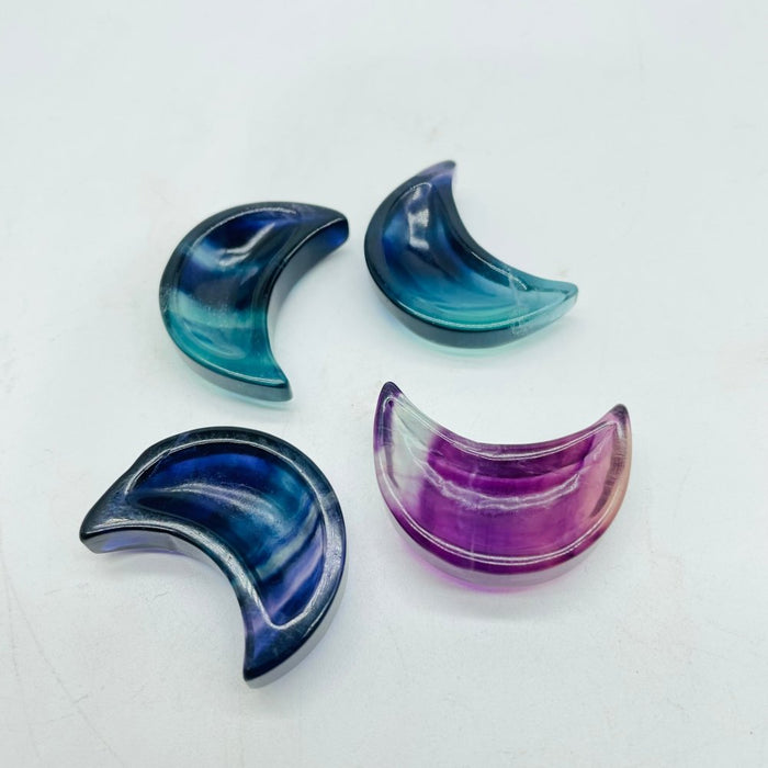 Rainbow Fluorite Heart Flower Moon Small Bowl Wholesale