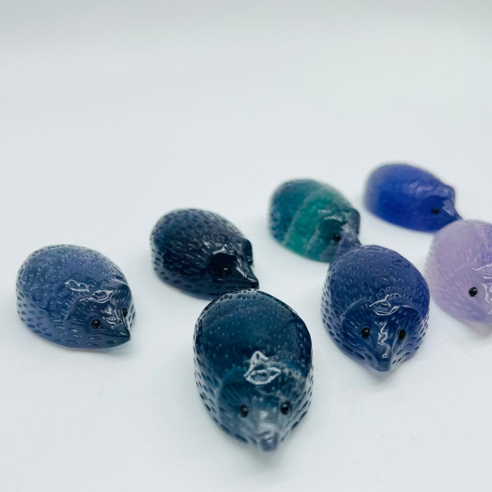 Rainbow Fluorite Hedgehog High Quality Carving Wholesale