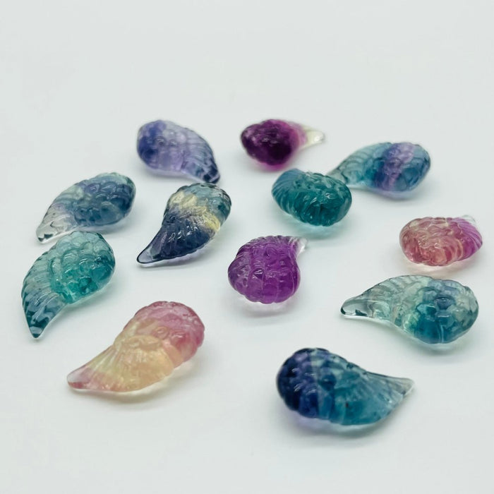 Rainbow Fluorite Mini Angel Wing Carving Wholesale