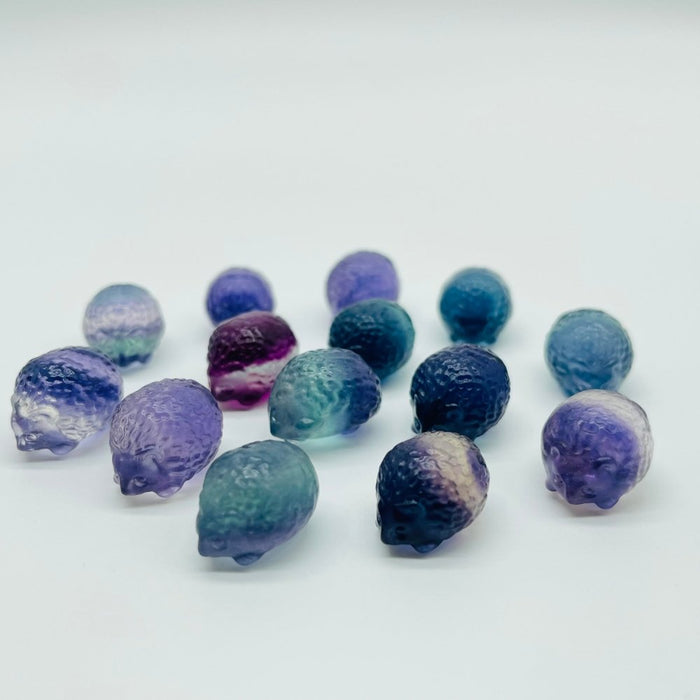 Rainbow Fluorite Mini Hedgehog Carving Wholesale