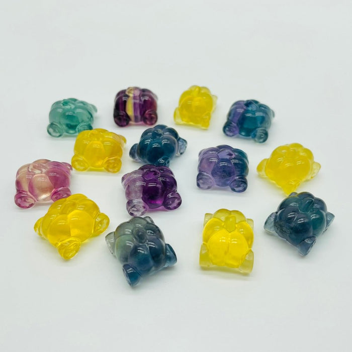 Rainbow Fluorite Mini Pumpkin Carriage Car Carving Wholesale