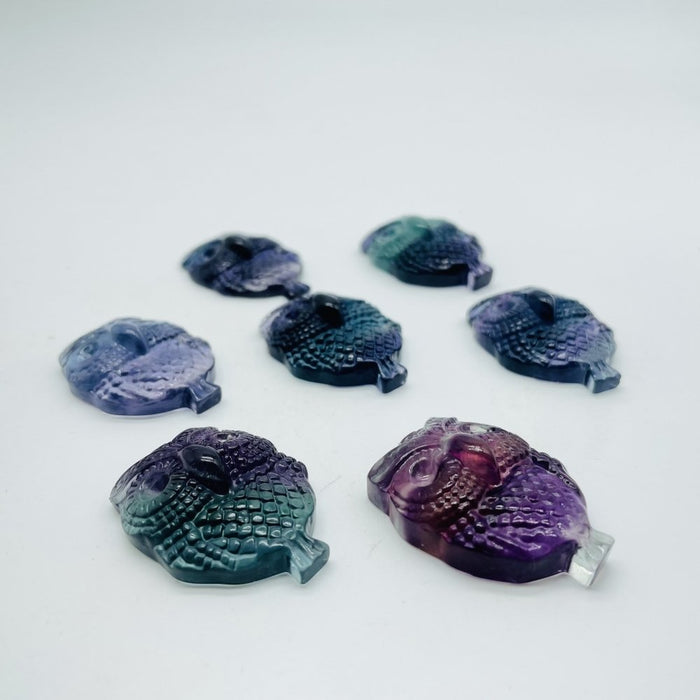 Rainbow Fluorite Owl Carving Wholesale