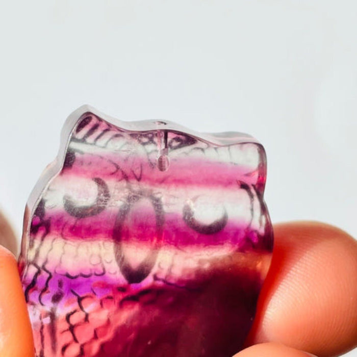 Rainbow Fluorite Owl Carving Wholesale