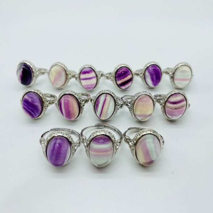 Rainbow Fluorite Ring Wholesale
