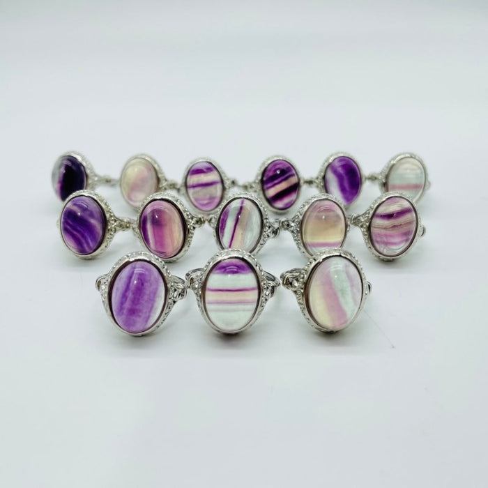 Rainbow Fluorite Ring Wholesale