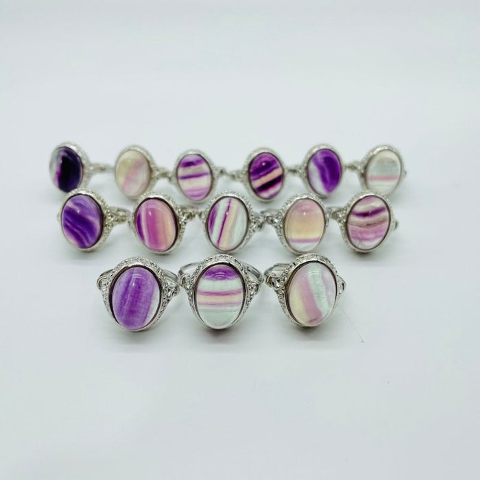 Rainbow Fluorite Ring Wholesale