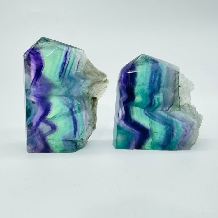 Rainbow Fluorite Rough Side Tower Point Wholesale