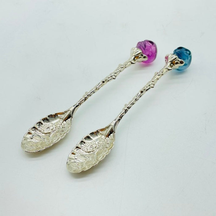 Rainbow Fluorite Skull Coffee Spoon Carving Wholesale