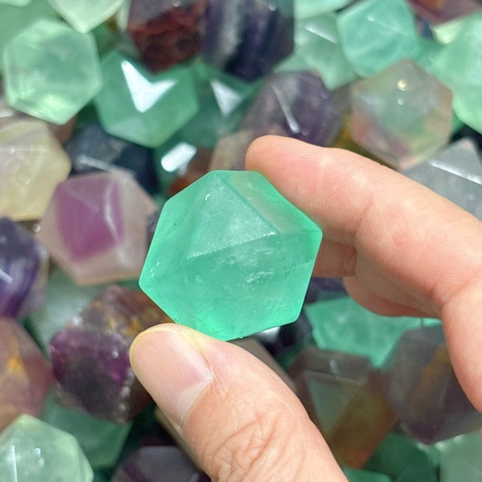 Rainbow Fluorite Tetradecahedron Shaped Tumbled Wholesale