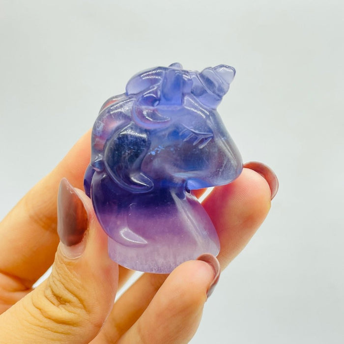 Rainbow Fluorite Unicorn Carving Wholesale