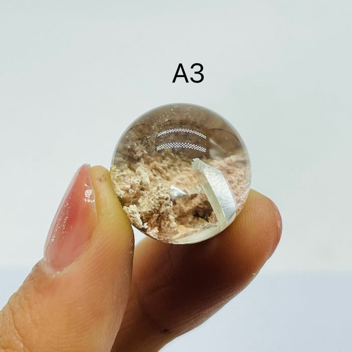 Rare Hexagonal Quartz In Garden Quartz Spheres