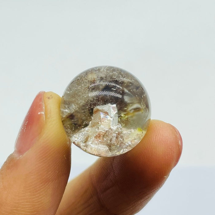 Rare Hexagonal Quartz In Garden Quartz Spheres