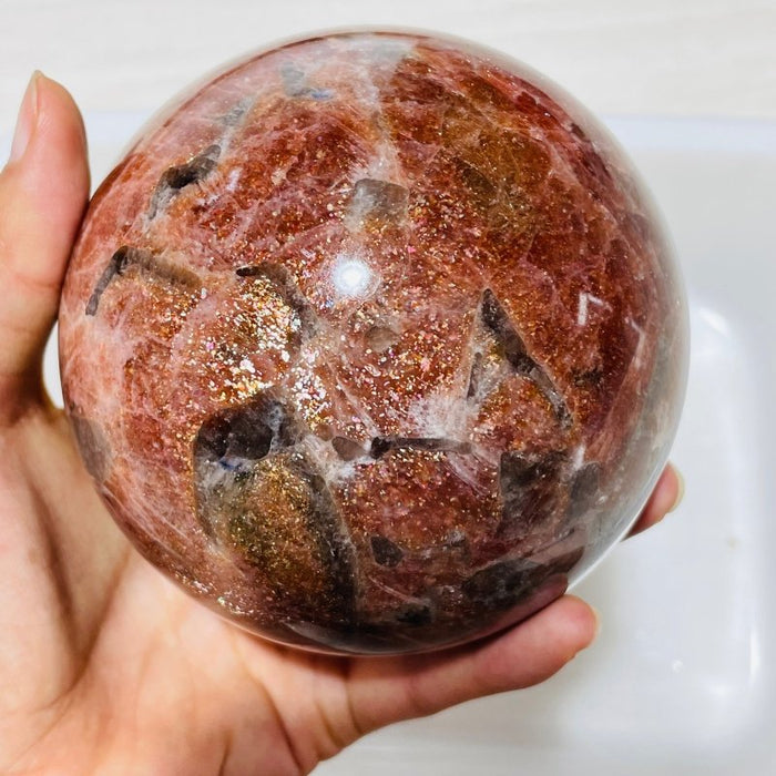 Rare Large Sunstone Beautiful Sphere