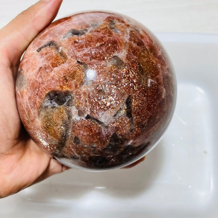 Rare Large Sunstone Beautiful Sphere