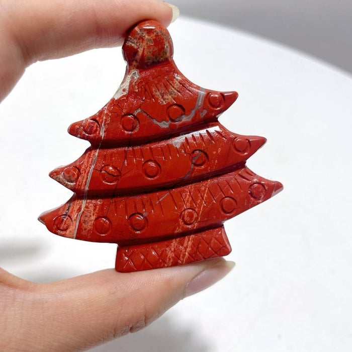Red Jasper Christmas Tree Carving Wholesale