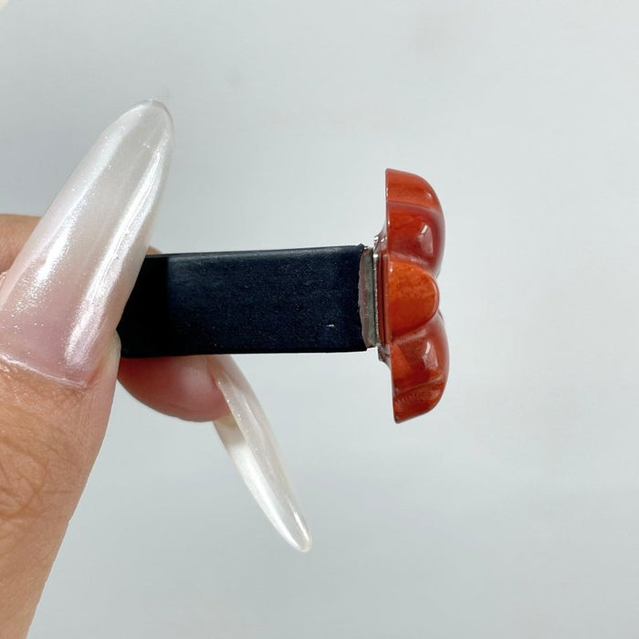 Red Jasper Four Leaf Clover Car Air Vent Clips Crystal Wholesale Car Accessories