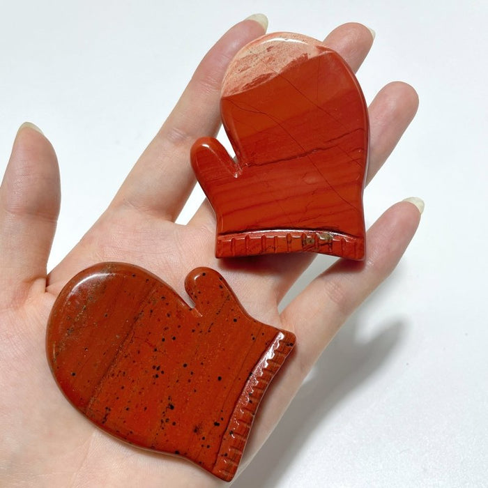 Red Jasper Gloves And Hat Christmas Carving Wholesale