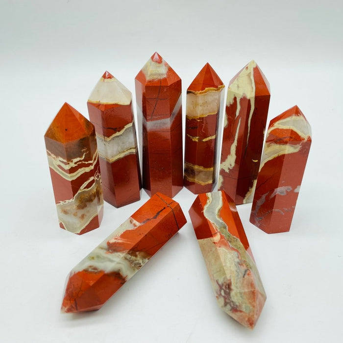 Red Jasper Mixed Agate Tower Points Wholesale