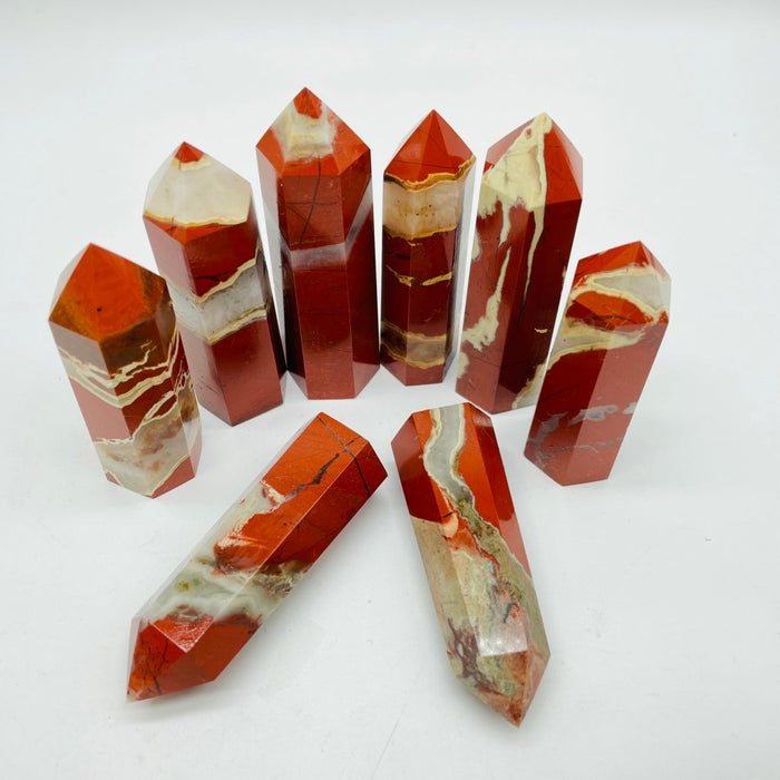 Red Jasper Mixed Agate Tower Points Wholesale