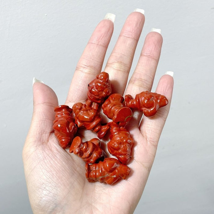 Red Jasper Santa Claus Carving Wholesale