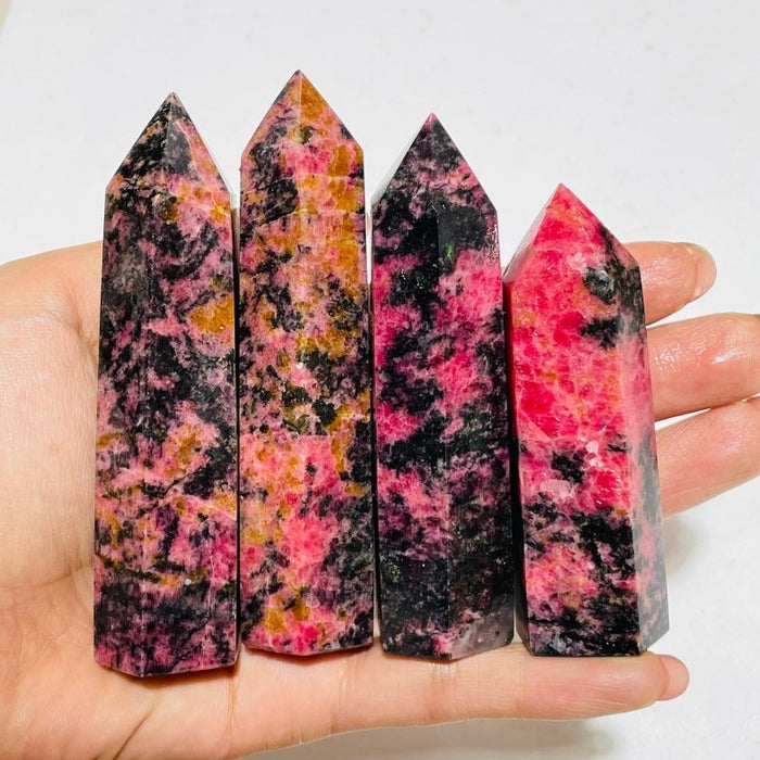 Red Rhodonite Points Tower Wholesale