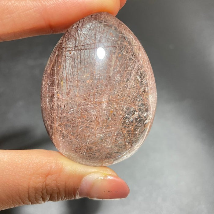 Red Rutile Teardrop Shape Crystal