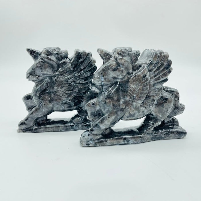 Red Sesame Stone & Larvikite Pegasus Carving Wholesale