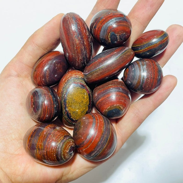 Red Yellow Tiger Eye Mixed Iron Ore Tumbled Wholesale